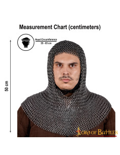 Cotte de mailles de bourreau médiéval en acier doux, noir 2