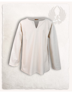Chemise médiévale fermée modèle Rurik, crème