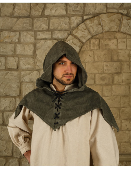 Modèle médiéval en daim Gugel Folke,...