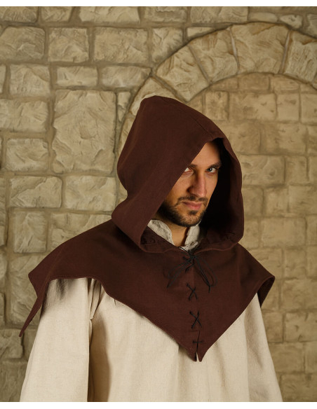 Gugel médiéval en coton modèle Folke,...