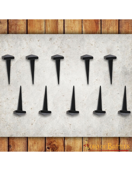 Set 10 clous en fer forgés à la main
