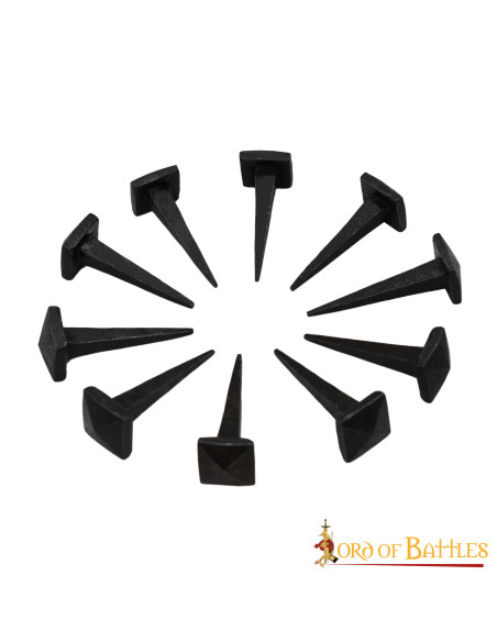 Set 10 clous en fer forgés à la main