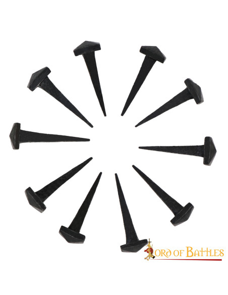 Set 10 clous en fer forgés à la main