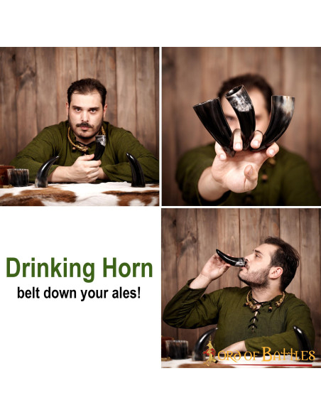 Ensemble de 3 cornes de boeuf viking...