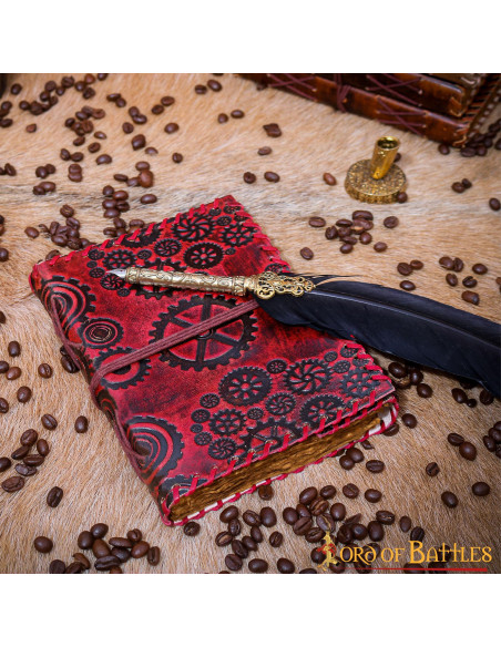 Carnet de notes SteamPunk en cuir,...