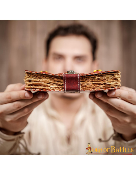 Journal médiéval en cuir véritable