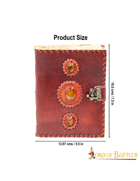 Journal médiéval en cuir véritable