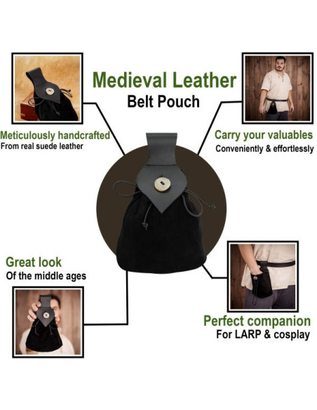 Sac banane médiéval avec fermeture à...