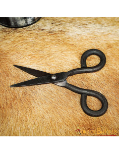 Ciseaux médiévaux fonctionnels en fer forgé 2