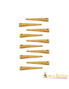 Set 10 accessoires médiévaux en laiton pour cordes (2,4 cm.) 2