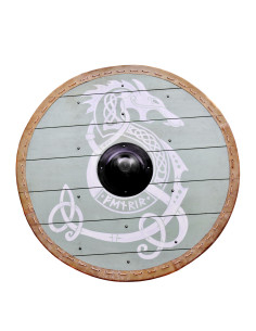 Bouclier Viking Fenrir avec garniture en cuir, 80 cm. SOIT