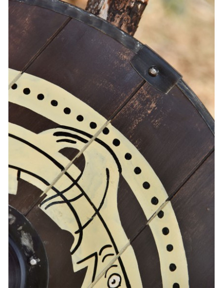 Bouclier viking peint à la main avec...