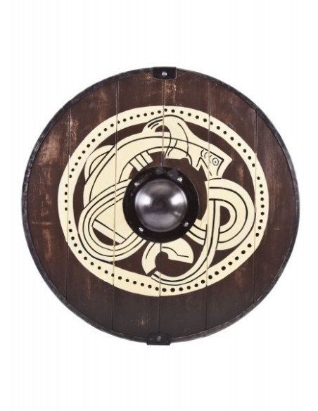 Bouclier viking peint à la main avec...