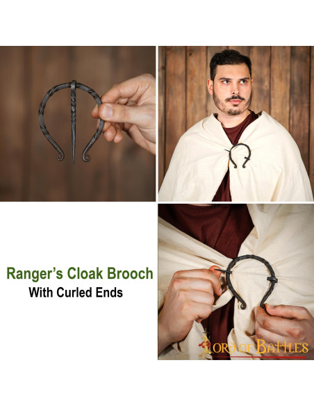 Fibule-fermoir pour cape en fer forgé...