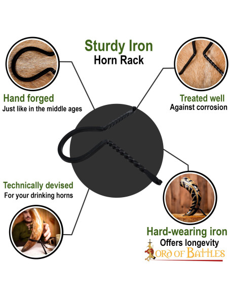 support en fer forgé pour cornes