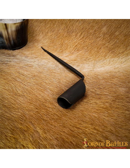 Bougeoir médiéval en fer forgé à la main