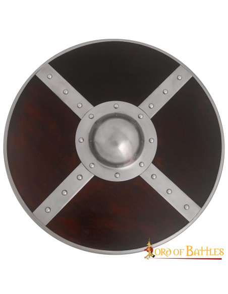 Bouclier Viking en bois avec umbo en...