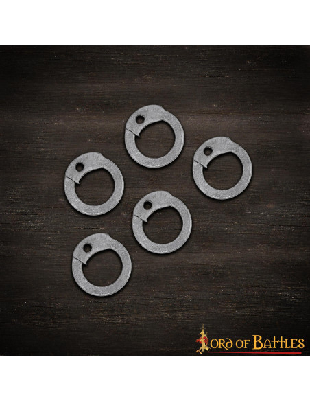 Anneaux plats pour riveter la cotte...