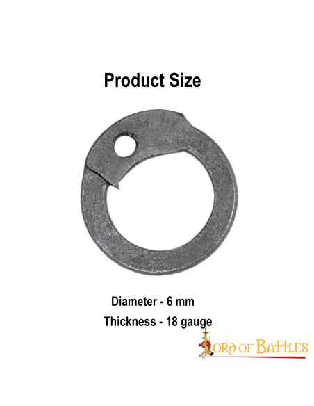 Anneaux plats pour riveter la cotte...