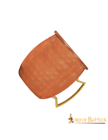 Gobelet médiéval en acier cuivré