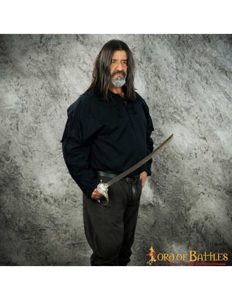 Chemise médiévale Thor noir pour homme