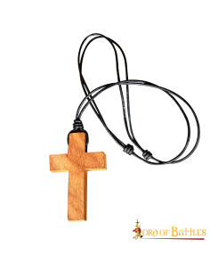 Pendentif croix chrétienne en bois 2