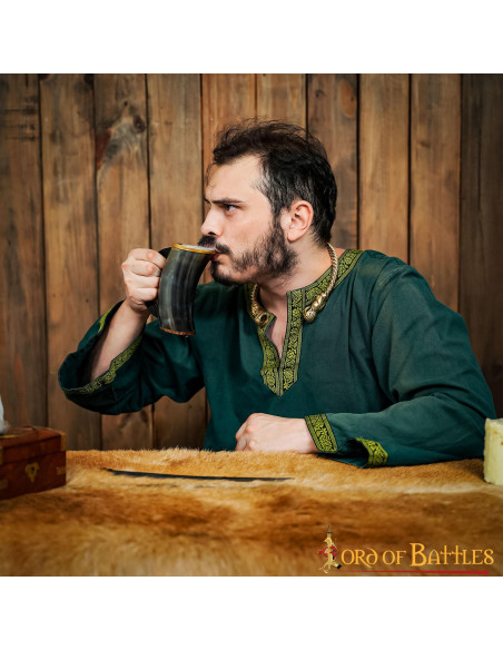 Mug Viking en cuir de boeuf et...