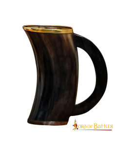 Mug Viking en cuir de boeuf et garniture en laiton
