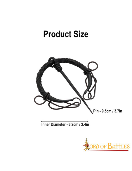 Fibule celtique en fer forgé à noeuds