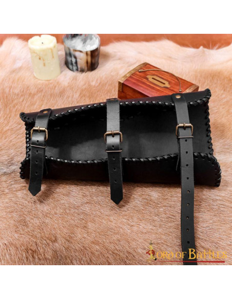 Grèves médiévales en cuir avec...