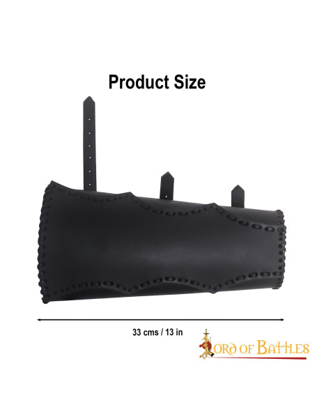 Grèves médiévales en cuir avec...