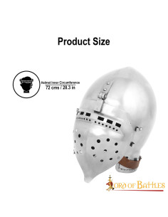 Basinette prête au combat avec visière, fin du Moyen Âge 2