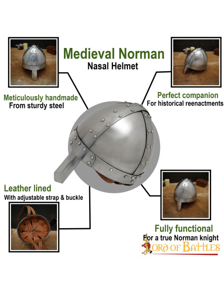 Casque viking avec nez Spanghelm,...