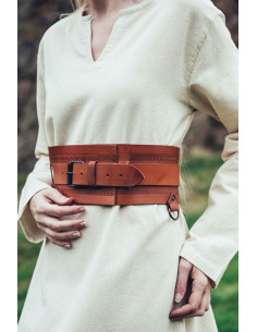 Ceinture Viking en cuir Ingrid, marron cognac 2