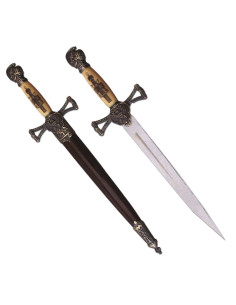 Dague médiévale avec fourreau (35 cm.)