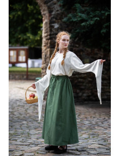 Jupe femme verte médiévale