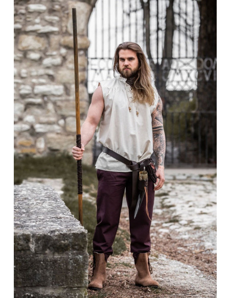 Chemise médiévale naturelle sans manches