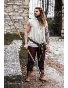 Chemise médiévale naturelle sans manches 2