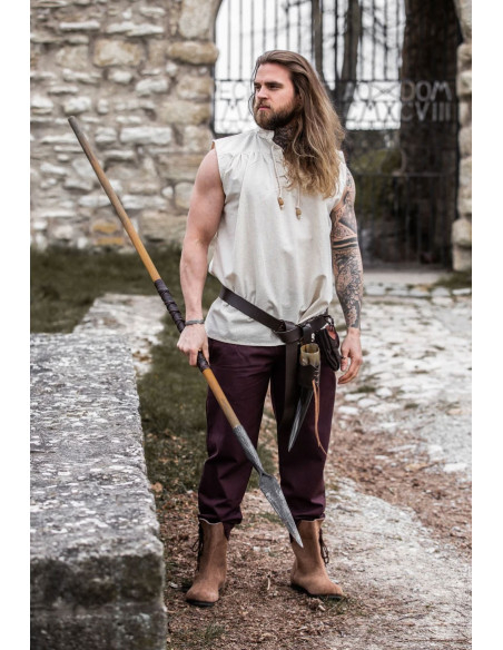 Chemise médiévale naturelle sans manches