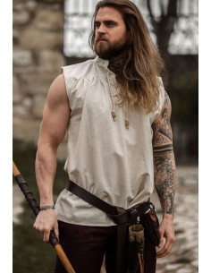 Chemise médiévale naturelle sans manches