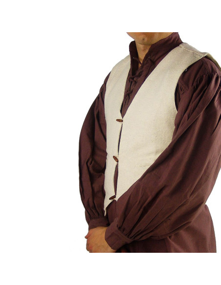 Gilet médiéval court en coton