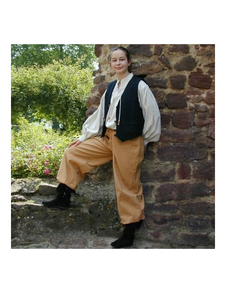 Gilet médiéval court en coton