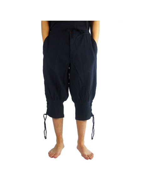 Pantalon noir viking aux genoux