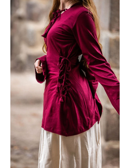 Chemisier médiéval Lea Rouge avec...