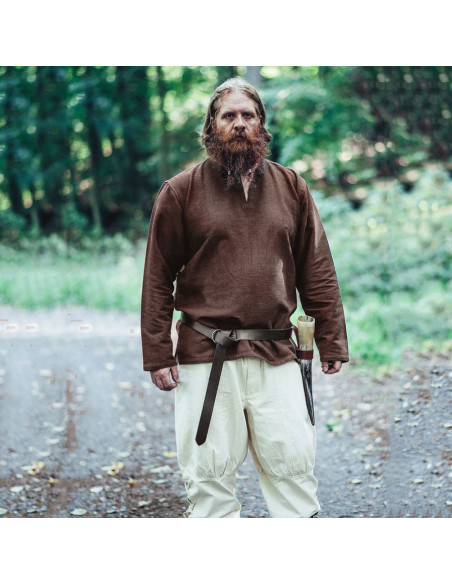 Tunique viking Ivar, marron foncé