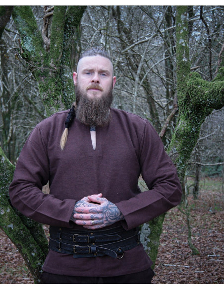 Tunique viking Ivar, marron foncé