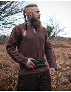 Tunique viking Ivar, marron foncé