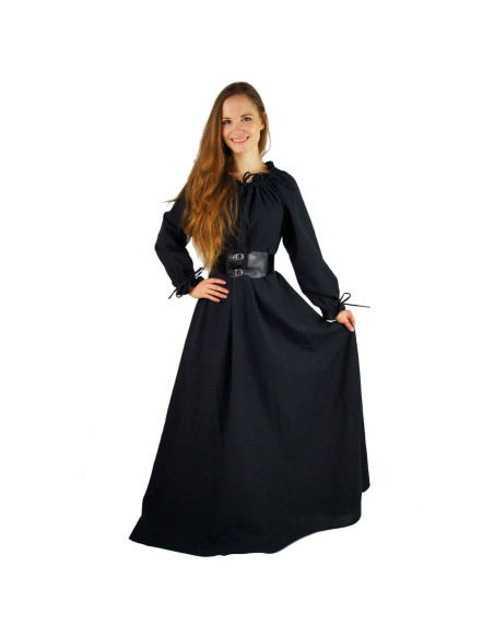 Robe médiévale femme longue noire