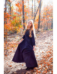 Robe médiévale femme longue noire
