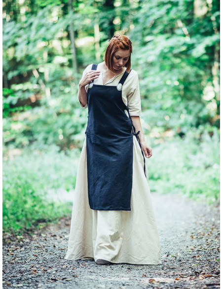 Surcot femme Aleiga noir à bretelles